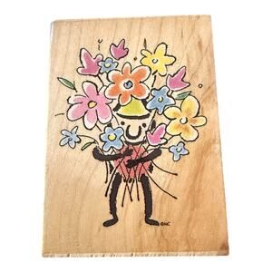 All Night Media Flower Boy 802H Rubber Stamp